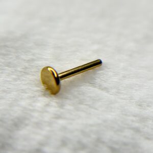 24Kt Gold PVD Threadless Labret Post